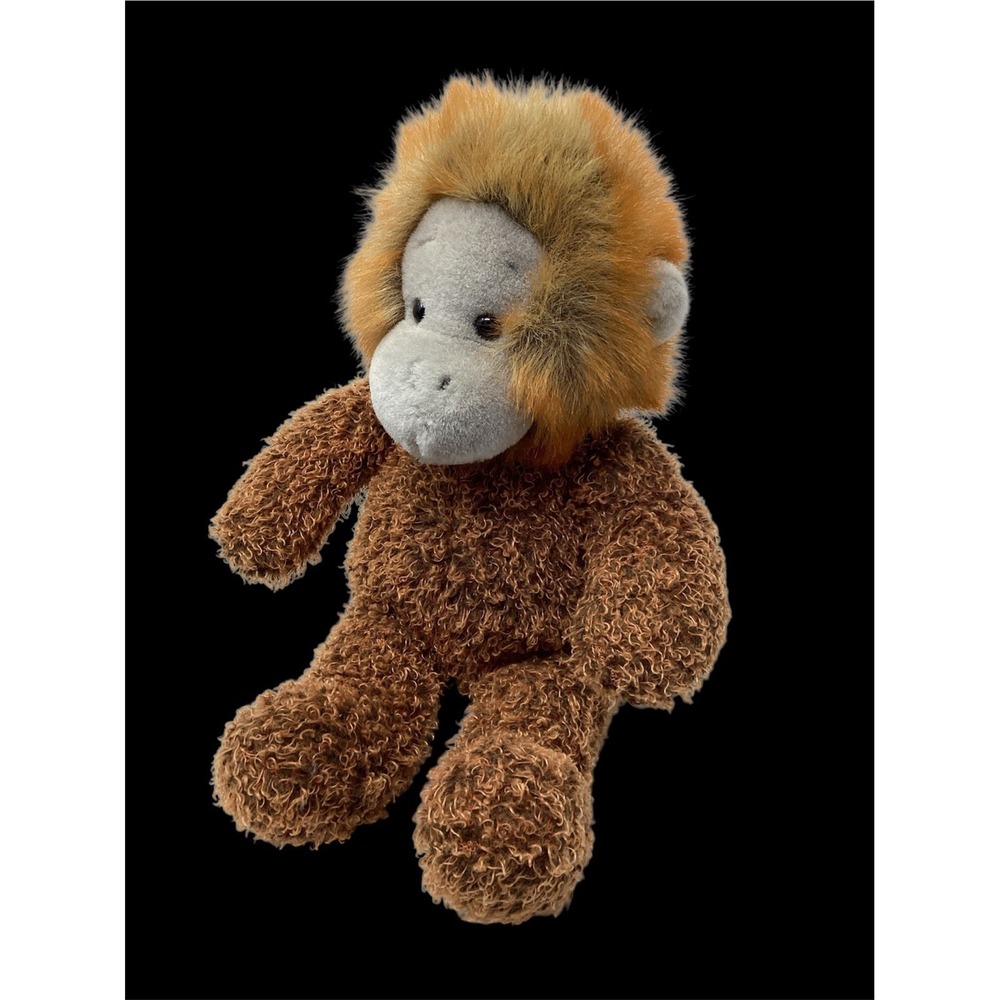 2001 Princess Soft Toys Monkey Plush Orange Curly Hair 12"